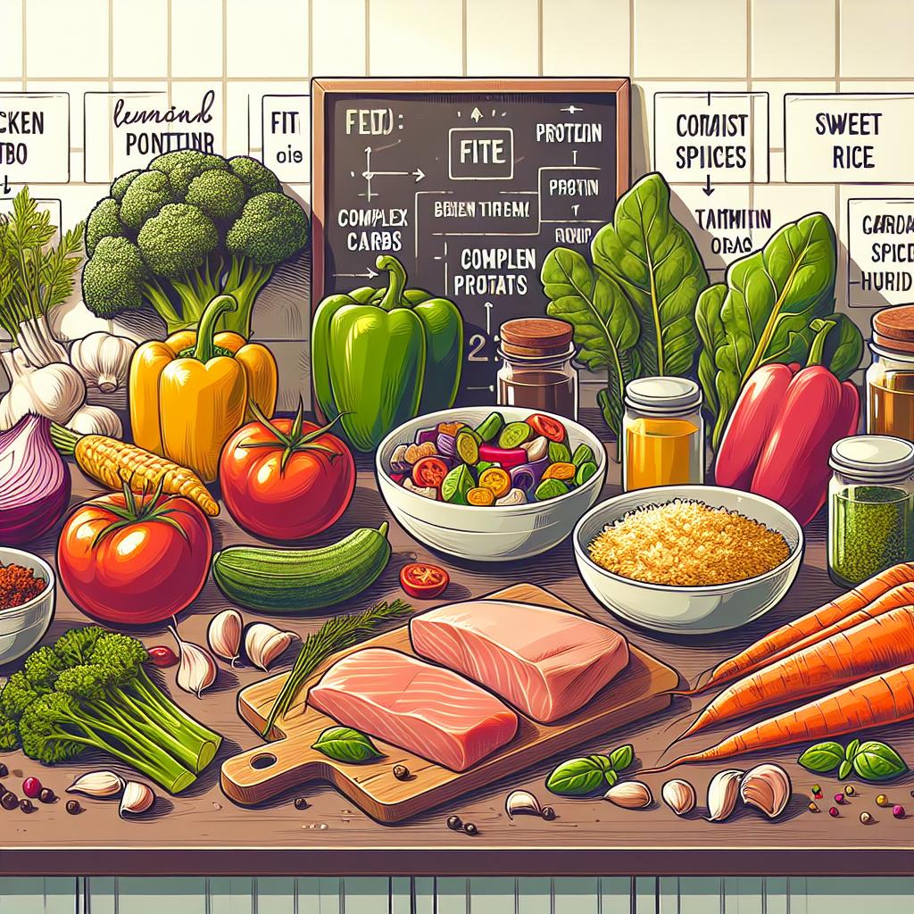 Ingredience potřebné pro Fit recept večeře: Jednoduchý a zdravý recept na večeři