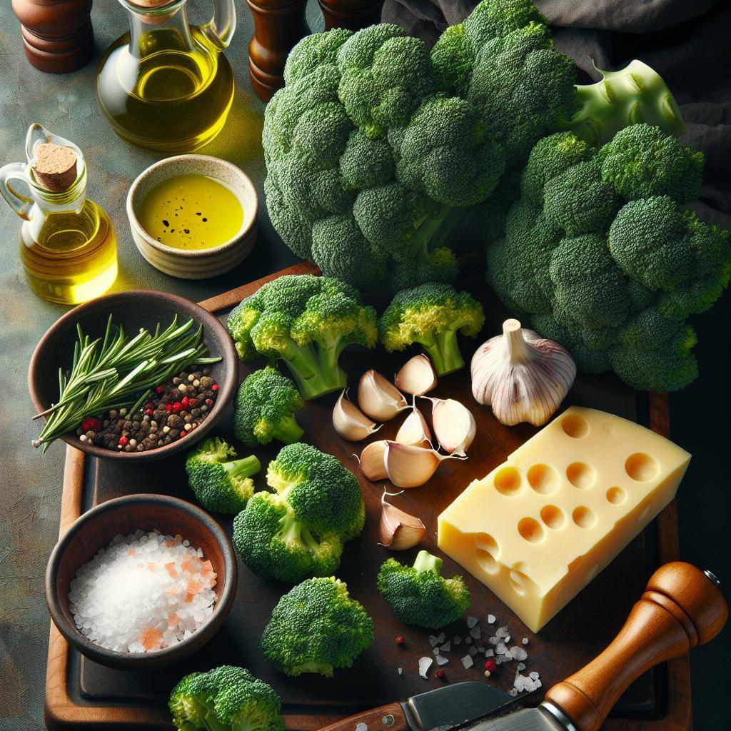 Ingredience potřebné pro zapečenou brokolici s ⁢překvapivou chutí