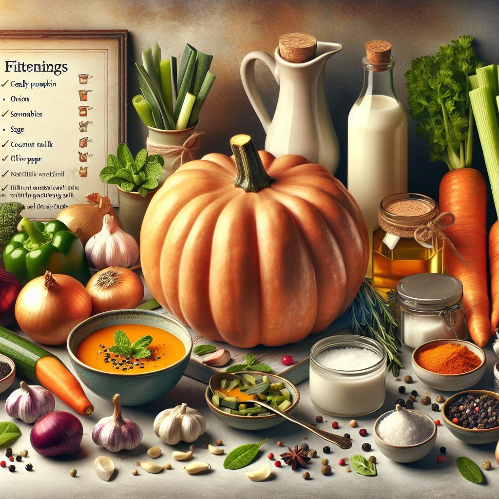 Dýně fit večeře: Krémová dýňová polévka pro fit večery 2 Ingredience potřebné pro Krémovou dýňovou polévku pro fit večery