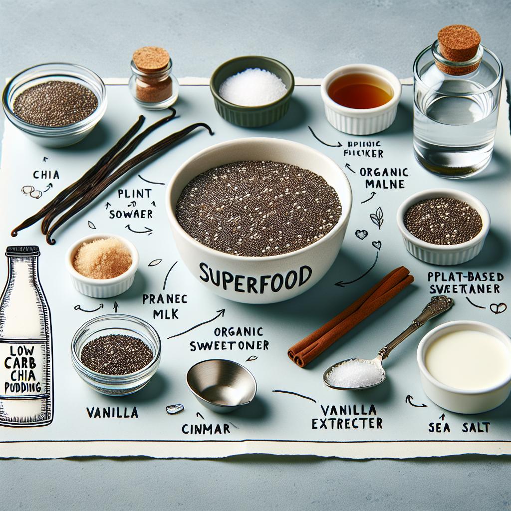 Ingredience potřebné pro Chia pudink low carb: Superpotravina v dezertu? Vyzkoušejte!
