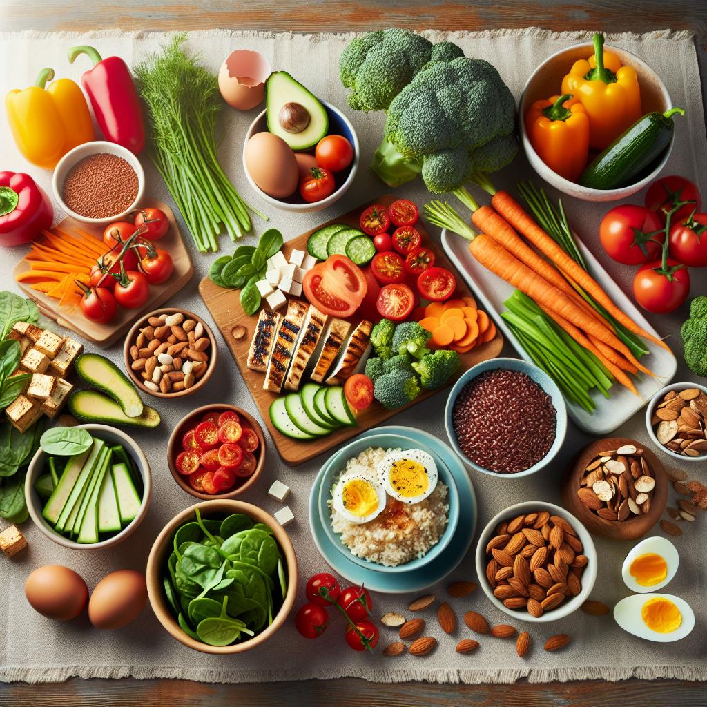 Suroviny potřebné pro zdravou fitness večeři