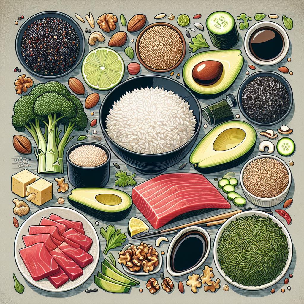 Suroviny potřebné pro ‌nepečené sushi, ⁢které ⁣vás nabije energií