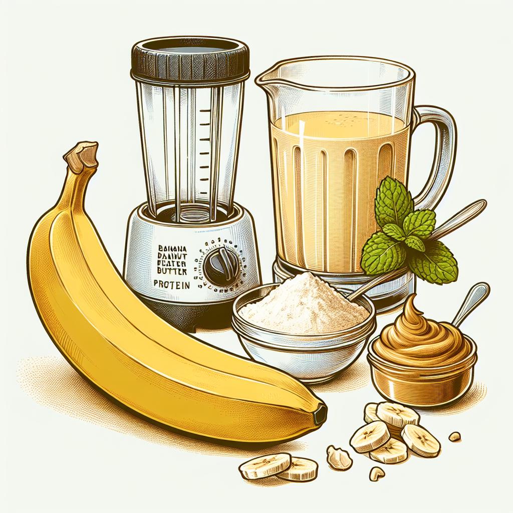 Protein místo večeře: Proteinový shake s banánem a arašídovým máslem 2 Ingredience potřebné pro proteinový shake s banánem a arašídovým máslem