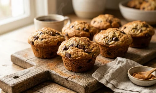 Vláčné banánové muffiny bez přidaného cukru